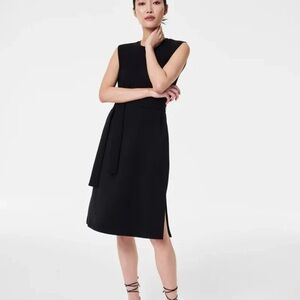 SPANX AirEssentials Black Tie Waist Butter Soft Dress Size L